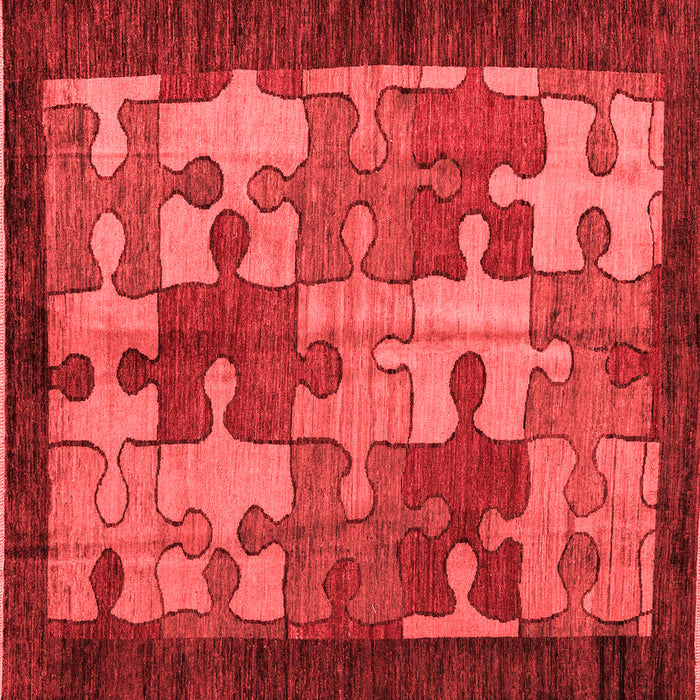 Machine Washable Abstract Red Modern Rug, wshabs4735red