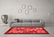 Modern Red Washable Rugs