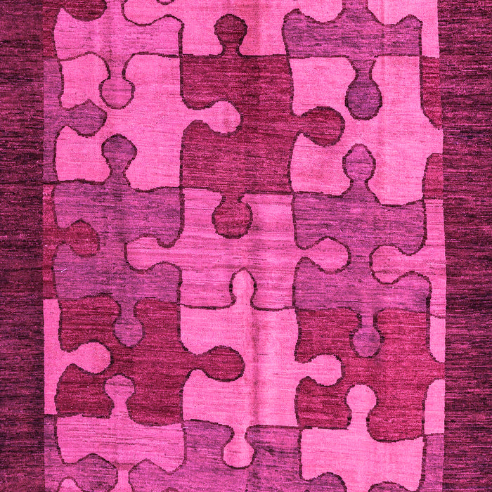 Machine Washable Abstract Pink Modern Rug, wshabs4735pnk