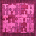 Square Abstract Pink Modern Rug, abs4735pnk