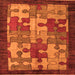 Square Abstract Orange Modern Rug, abs4735org