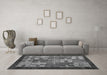 Machine Washable Abstract Gray Modern Rug in a Living Room,, wshabs4735gry