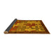 Sideview of Abstract Yellow Modern Rug, abs4735yw