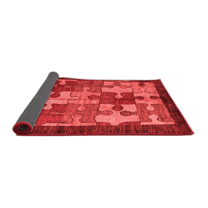 Abstract Red Modern Area Rugs