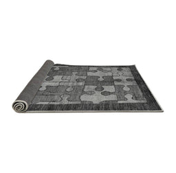 Sideview of Abstract Gray Modern Rug, abs4735gry