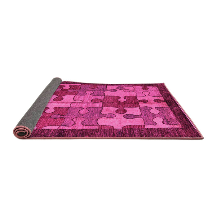 Sideview of Abstract Pink Modern Rug, abs4735pnk