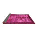 Sideview of Abstract Pink Modern Rug, abs4735pnk