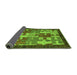 Sideview of Abstract Green Modern Rug, abs4735grn