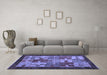 Machine Washable Abstract Blue Modern Rug in a Living Room, wshabs4735blu