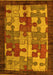 Abstract Yellow Modern Rug, abs4735yw