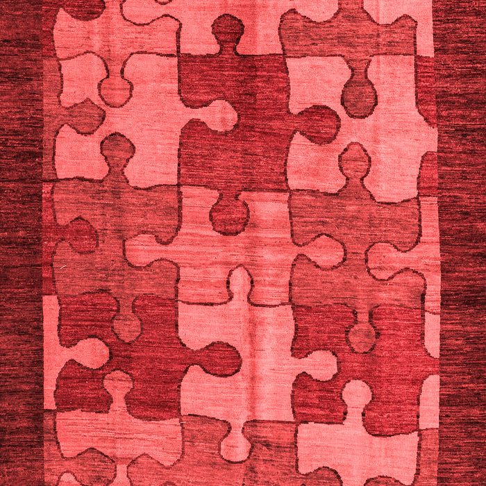 Machine Washable Abstract Red Modern Rug, wshabs4735red