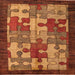 Square Abstract Orange Modern Rug, abs4735