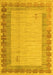 Machine Washable Abstract Yellow Modern Rug, wshabs4736yw