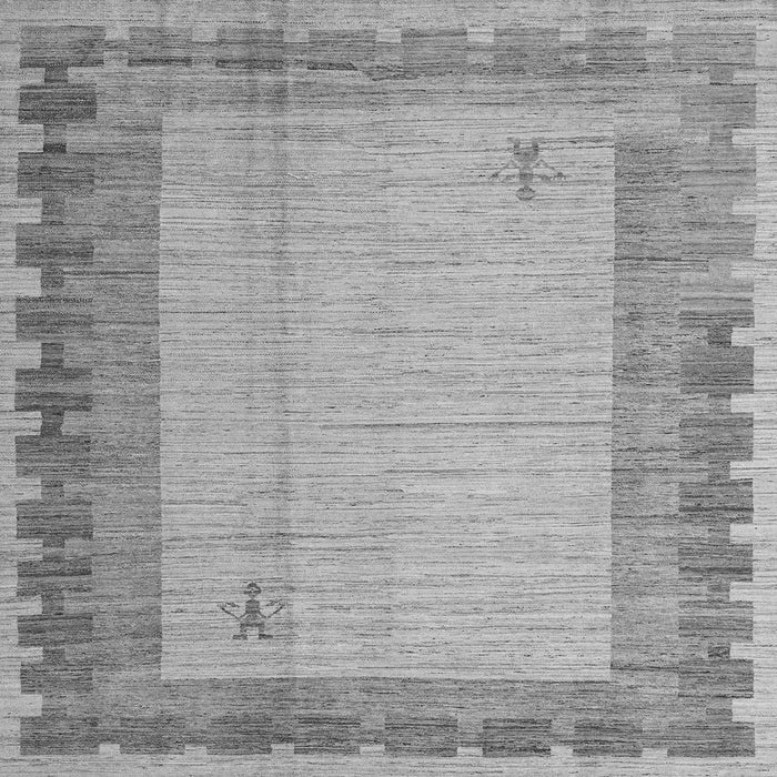 Square Abstract Gray Modern Rug, abs4736gry