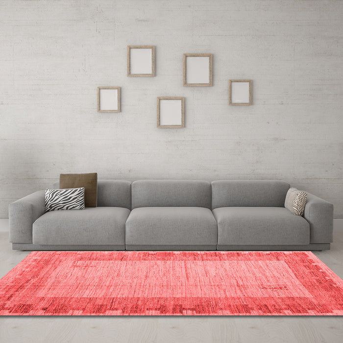 Modern Red Washable Rugs