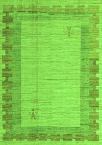 Abstract Green Modern Rug, abs4736grn