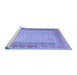 Sideview of Machine Washable Abstract Blue Modern Rug, wshabs4736blu