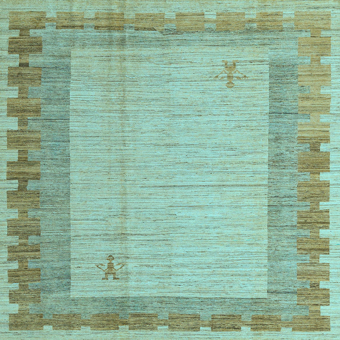 Square Machine Washable Abstract Light Blue Modern Rug, wshabs4736lblu