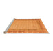 Sideview of Machine Washable Abstract Orange Modern Area Rugs, wshabs4736org