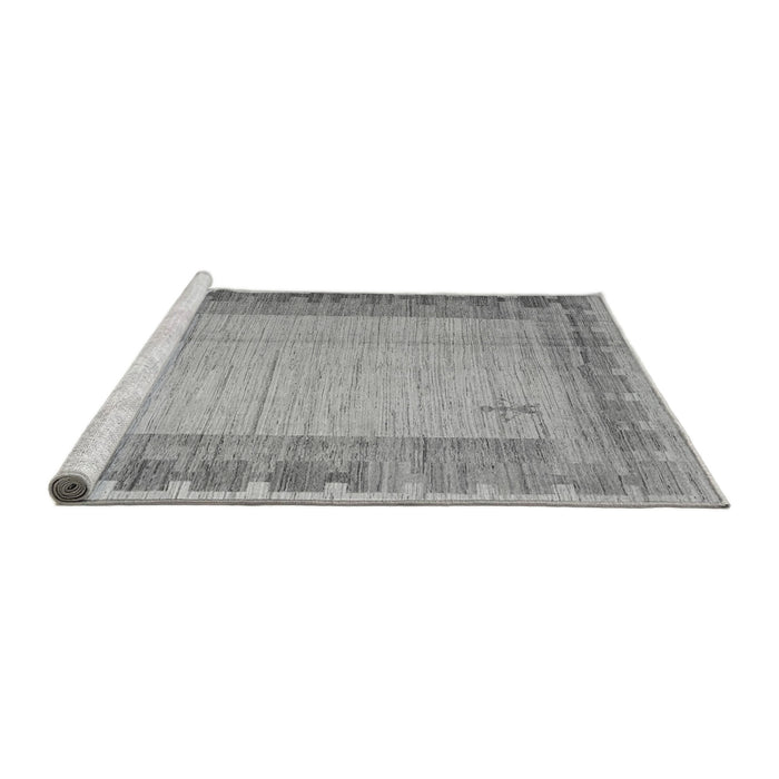 Sideview of Machine Washable Abstract Gray Modern Rug, wshabs4736gry
