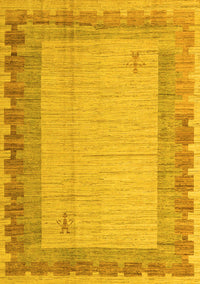 Abstract Yellow Modern Rug, abs4736yw