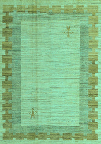 Abstract Turquoise Modern Rug, abs4736turq