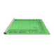 Sideview of Machine Washable Abstract Emerald Green Modern Area Rugs, wshabs4736emgrn