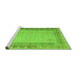 Sideview of Machine Washable Abstract Green Modern Area Rugs, wshabs4736grn