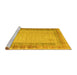 Sideview of Machine Washable Abstract Yellow Modern Rug, wshabs4736yw