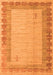 Machine Washable Abstract Orange Modern Area Rugs, wshabs4736org