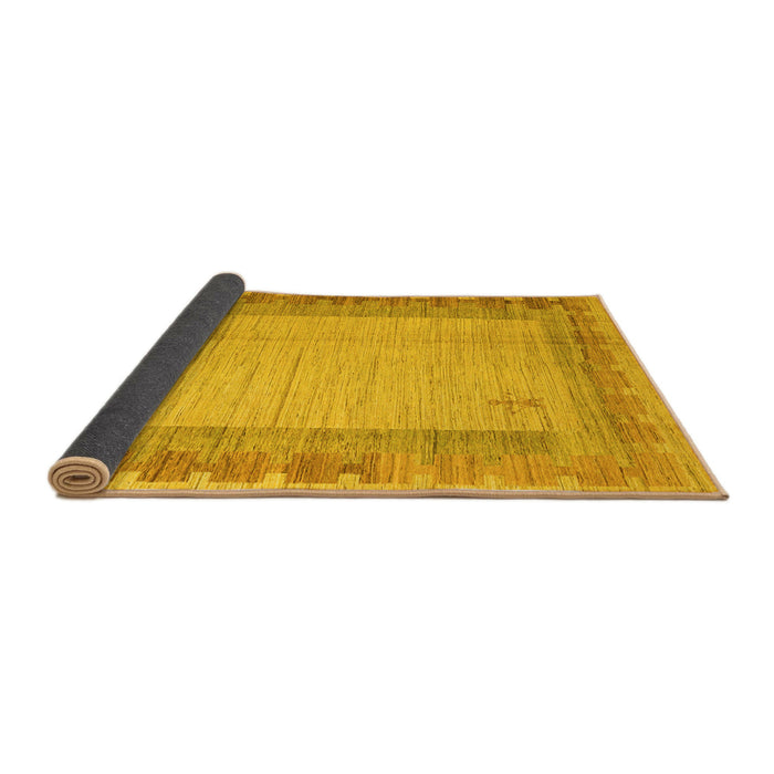 Sideview of Abstract Yellow Modern Rug, abs4736yw