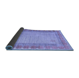 Sideview of Abstract Blue Modern Rug, abs4736blu