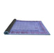 Sideview of Abstract Blue Modern Rug, abs4736blu