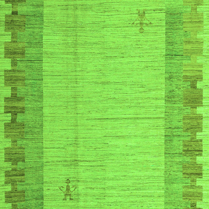 Machine Washable Abstract Green Modern Area Rugs, wshabs4736grn