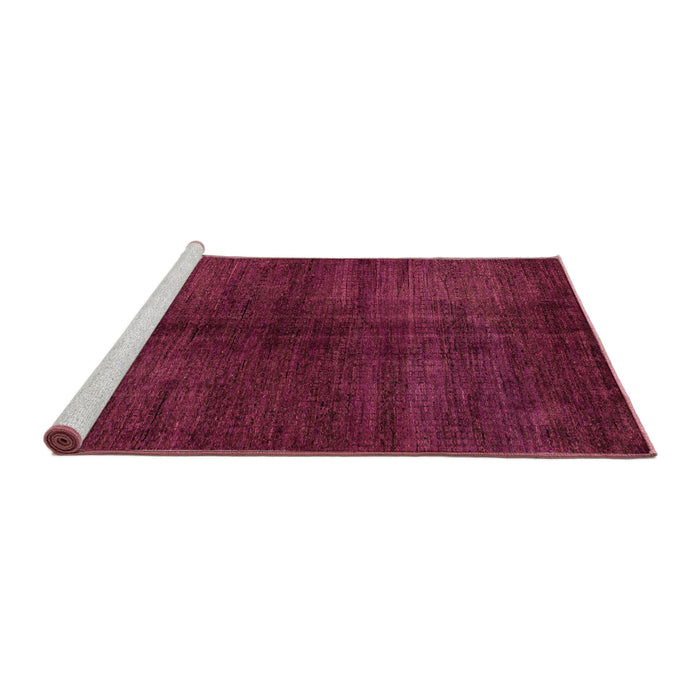 Sideview of Machine Washable Abstract Bright Maroon Red Rug, wshabs4737