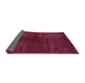 Sideview of Abstract Bright Maroon Red Modern Rug, abs4737