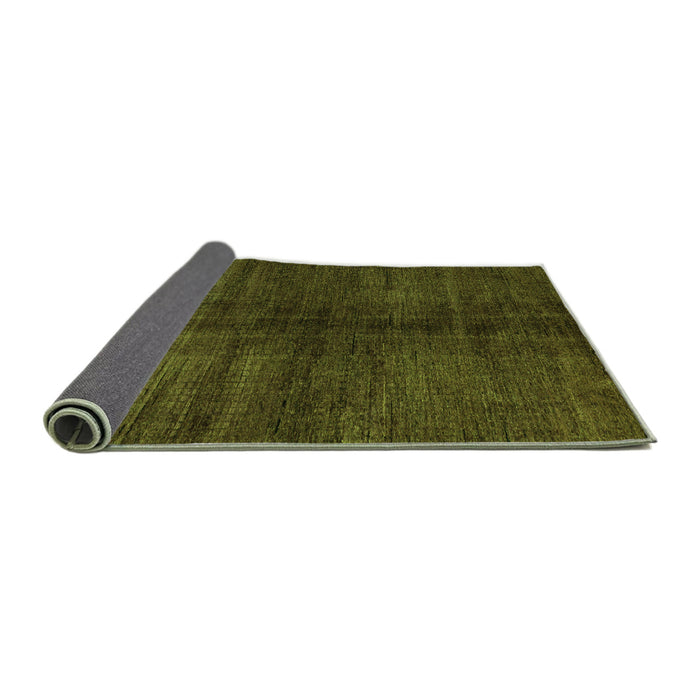 Sideview of Abstract Green Modern Rug, abs4737grn