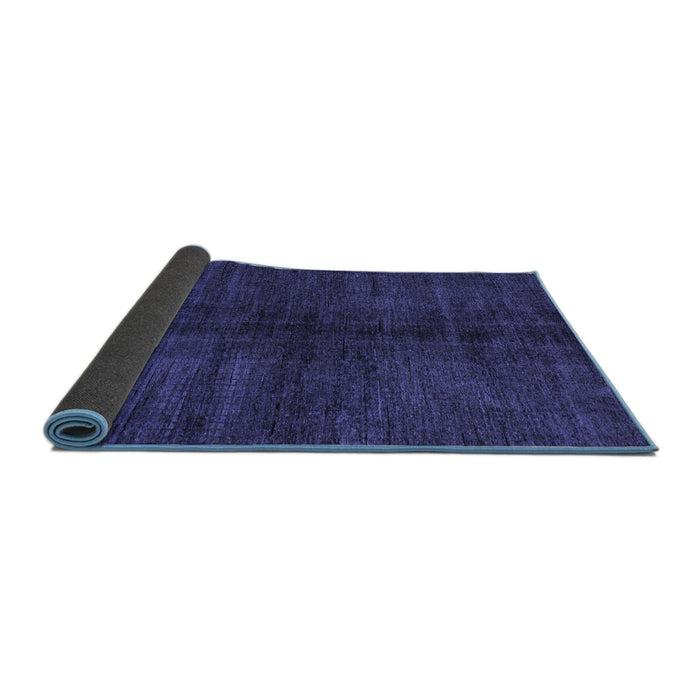 Sideview of Abstract Blue Modern Rug, abs4737blu