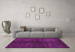 Machine Washable Abstract Purple Modern Area Rugs in a Living Room, wshabs4737pur