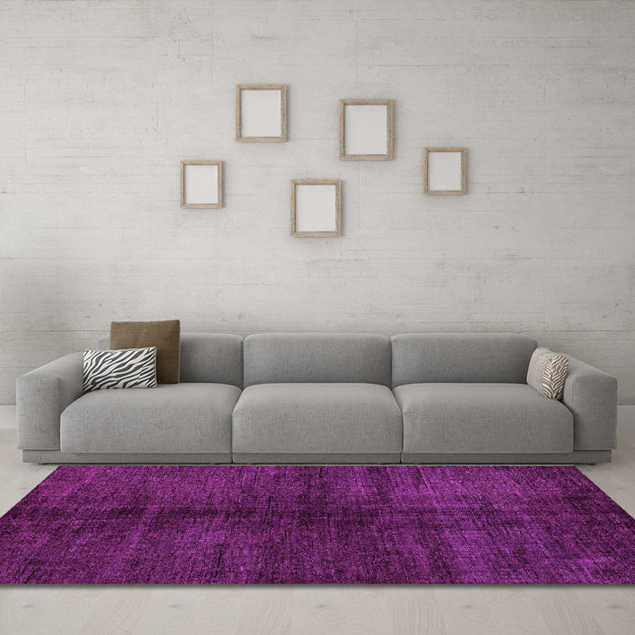 Machine Washable Abstract Purple Modern Area Rugs in a Living Room, wshabs4737pur