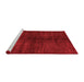 Modern Red Washable Rugs