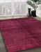 Abstract Bright Maroon Red Modern Rug in Family Room, abs4737