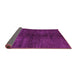 Sideview of Abstract Purple Modern Rug, abs4737pur