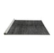 Sideview of Machine Washable Abstract Gray Modern Rug, wshabs4737gry