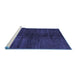 Sideview of Machine Washable Abstract Blue Modern Rug, wshabs4737blu