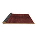 Sideview of Abstract Brown Modern Rug, abs4737brn