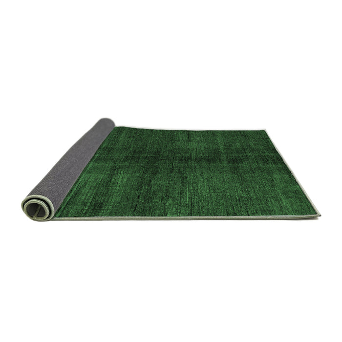Sideview of Abstract Emerald Green Modern Rug, abs4737emgrn