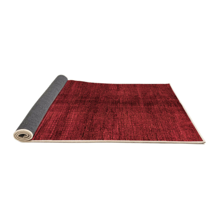 Sideview of Abstract Orange Modern Rug, abs4737org