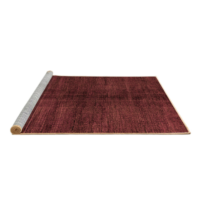 Sideview of Machine Washable Abstract Brown Modern Rug, wshabs4737brn