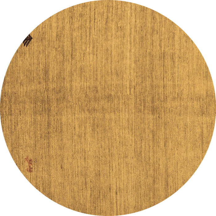 Round Abstract Brown Modern Rug, abs4738brn